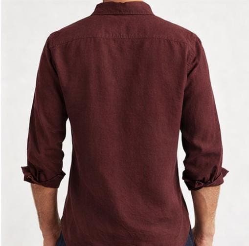 Bordeaux Drift Cotton-Linen Shirt 2
