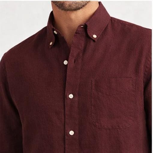 Bordeaux Drift Cotton-Linen Shirt 3