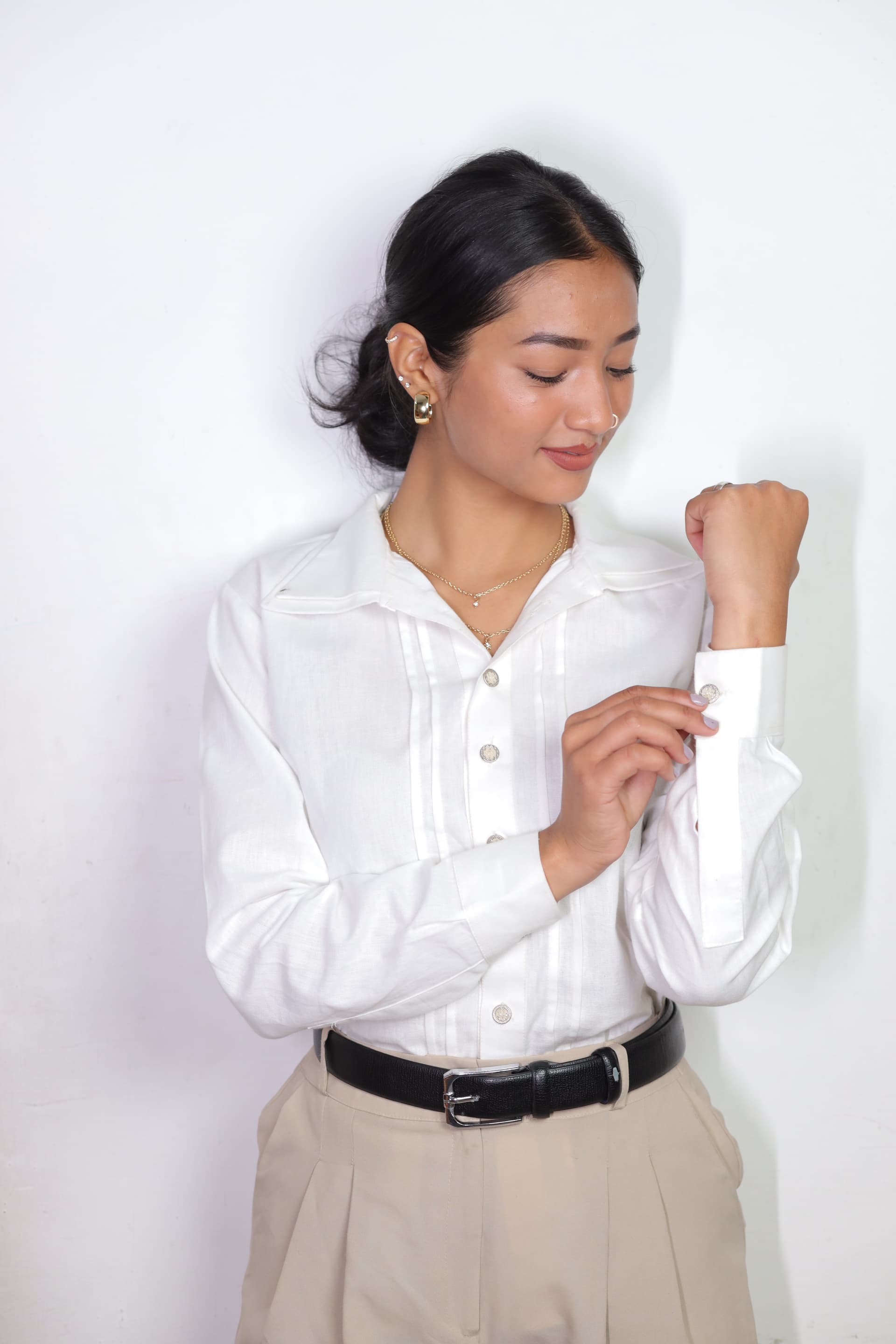 White linen shirt 